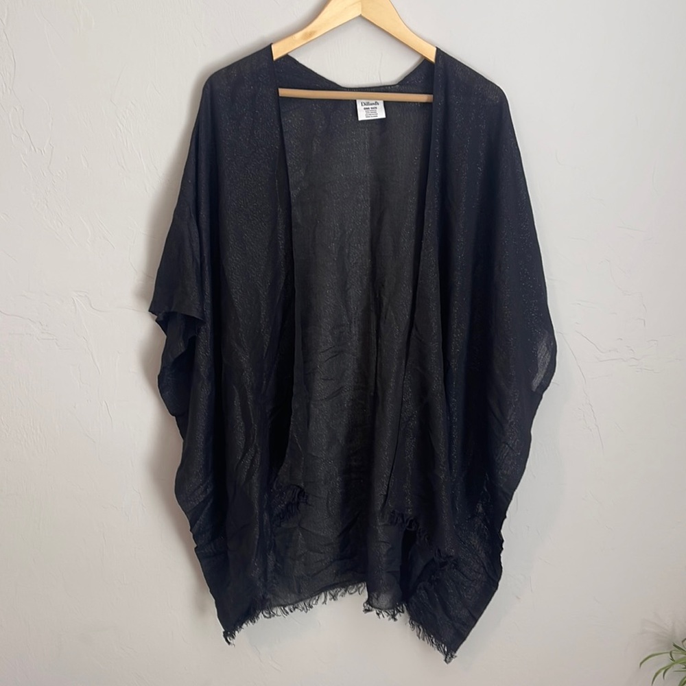 Black shimmer kimono